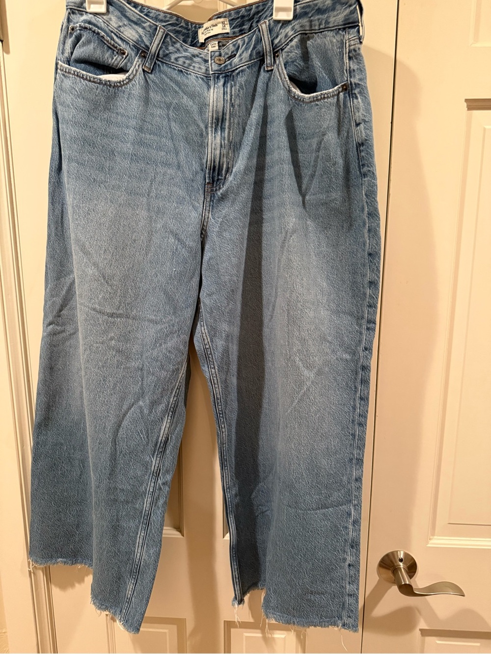 Abercrombie & Fitch The Crop Wide Leg High Rise Curve Love Size 32/ 14